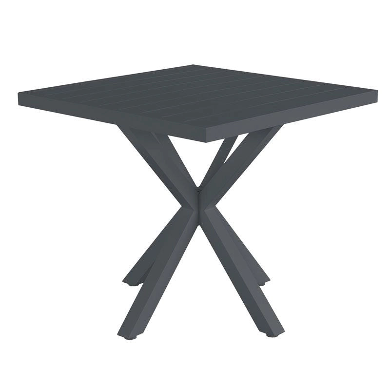 Tavolo da esterno quadrato ERMES in alluminio, 80x80 cm - Tavolo Da Esterno Quadrato Ermes In Alluminio, 80x80 Cm Colore Antracite