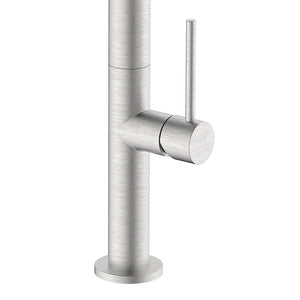 Miscelatore lavello bocca alta in acciaio spazzolato con risparmio acqua – Serie Detroit