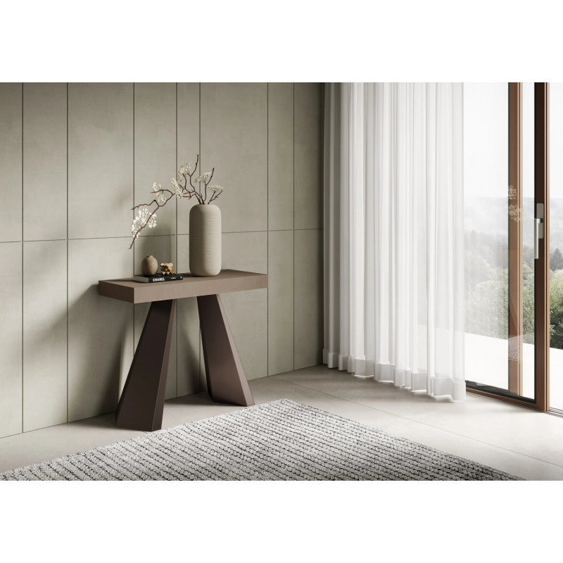 Consolle allungabile 90x40/196 cm Diamante Small telaio Orso - Tortora