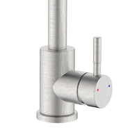 Rubinetto lavello bocca alta in acciaio spazzolato con risparmio acqua – Serie Bronx