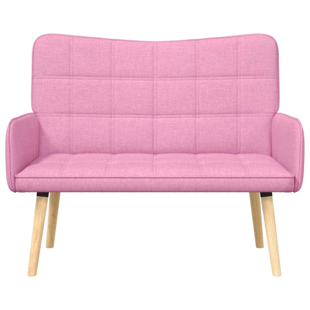Sofa a Due Posti Rosa 115 x 61 x 87 cm Tessuto