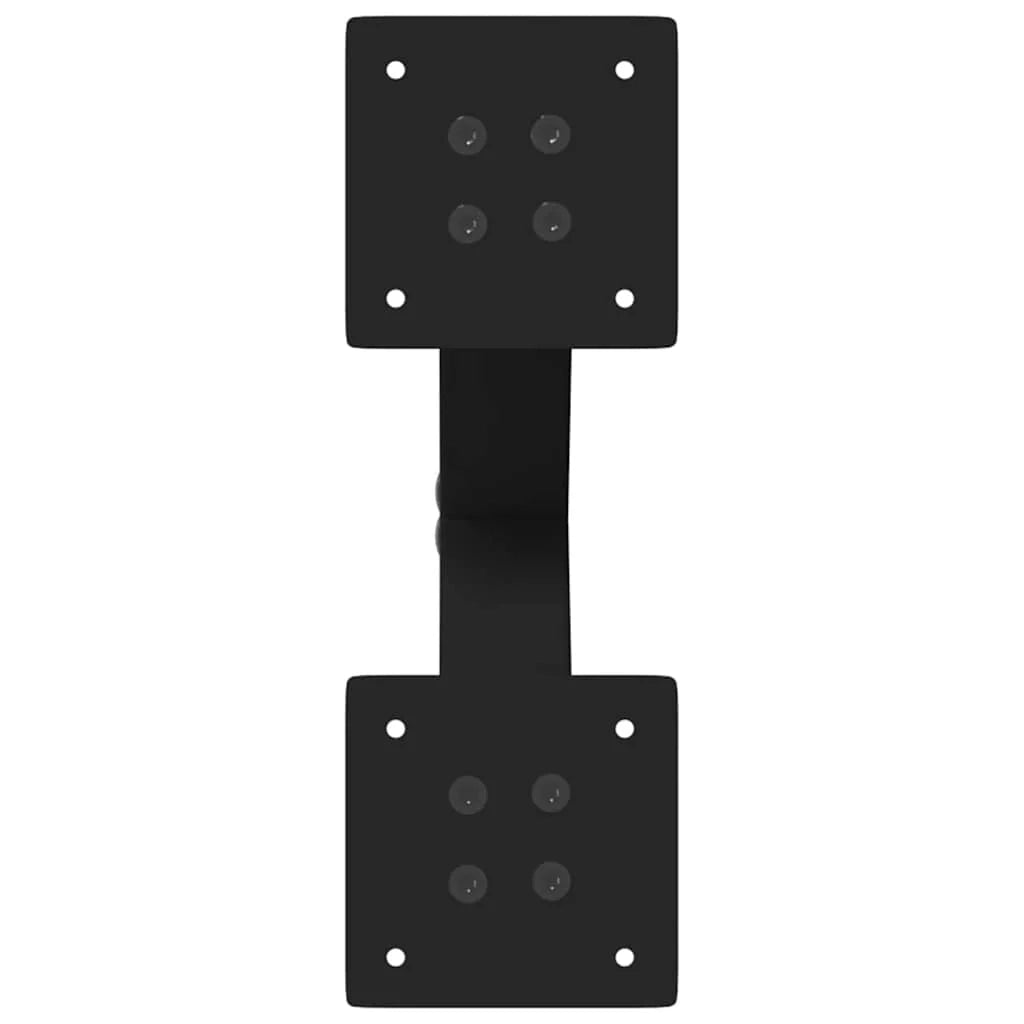 Set di 2 gambe per tavolino da caffè a forma di X robuste e regolabili 30 x 30 cm design moderno acciaio nero 02_0057144