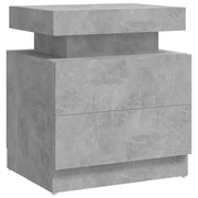 Comodino | Armadio da Notte | Mobiletto da notte Grigio Cemento 45x35x52 cm in Legno Multistrato