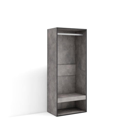 Armadio Aperto, 60x35x145cm, Camera da letto, Vestiti, scarpe, grigio cemento RF3488