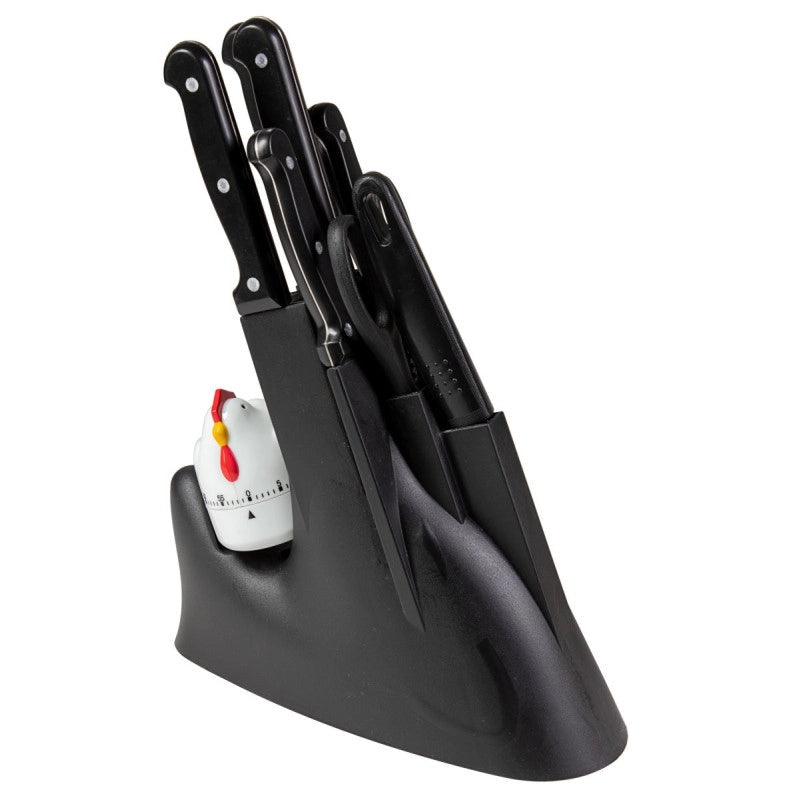 Set di 6 Ceppi Coltelli 9 Pezzi Edwin Acciaio/plastica