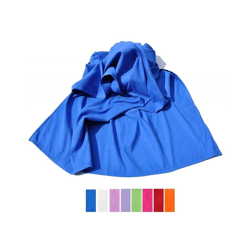 Trade Shop - Telo Mare Microfibra Con Tasche Vari Colori Coprilettino Sdraio Piscina Spiaggia -