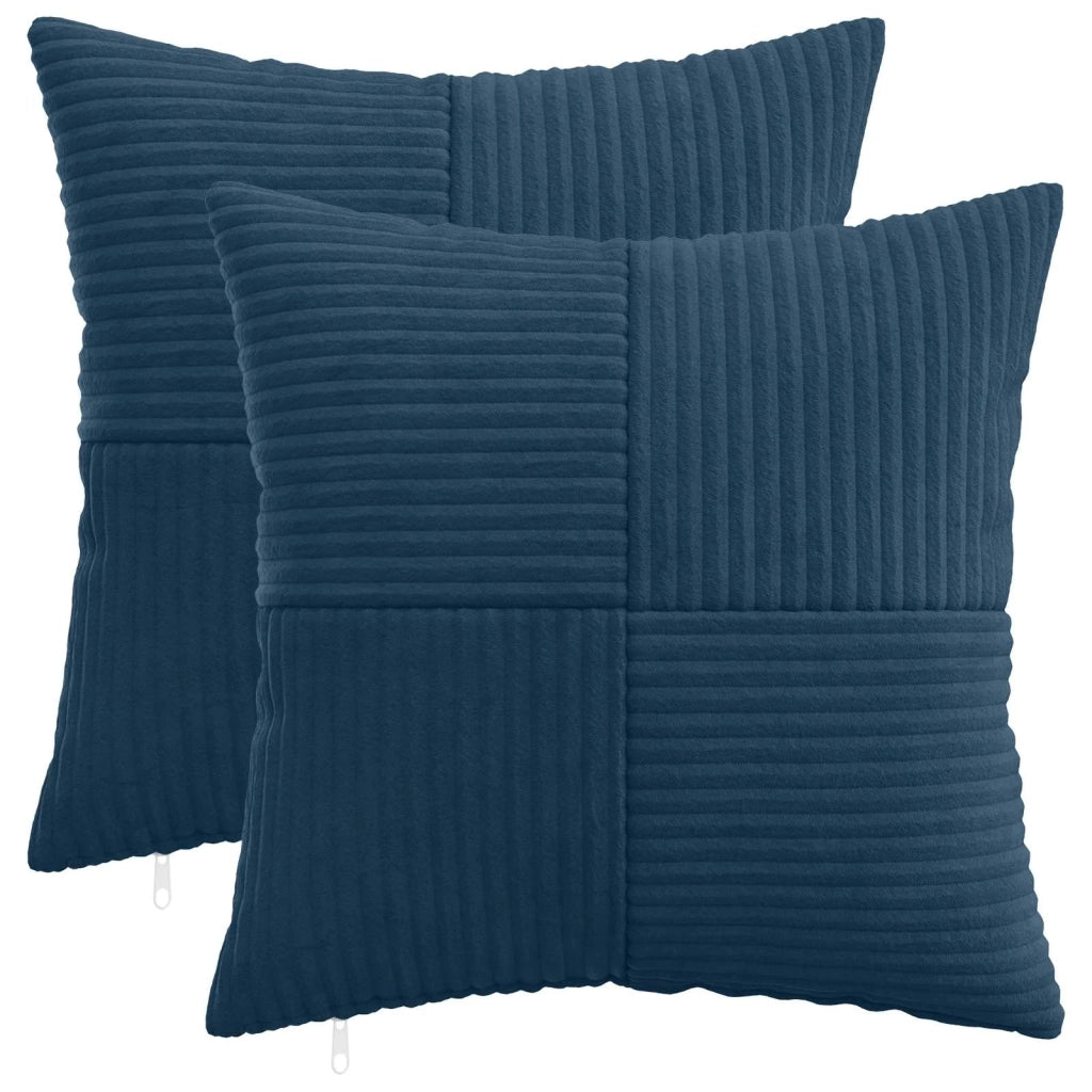 Federa 2 pcs ALMELO Blu navy 45 x 45 cm corduroy 914773