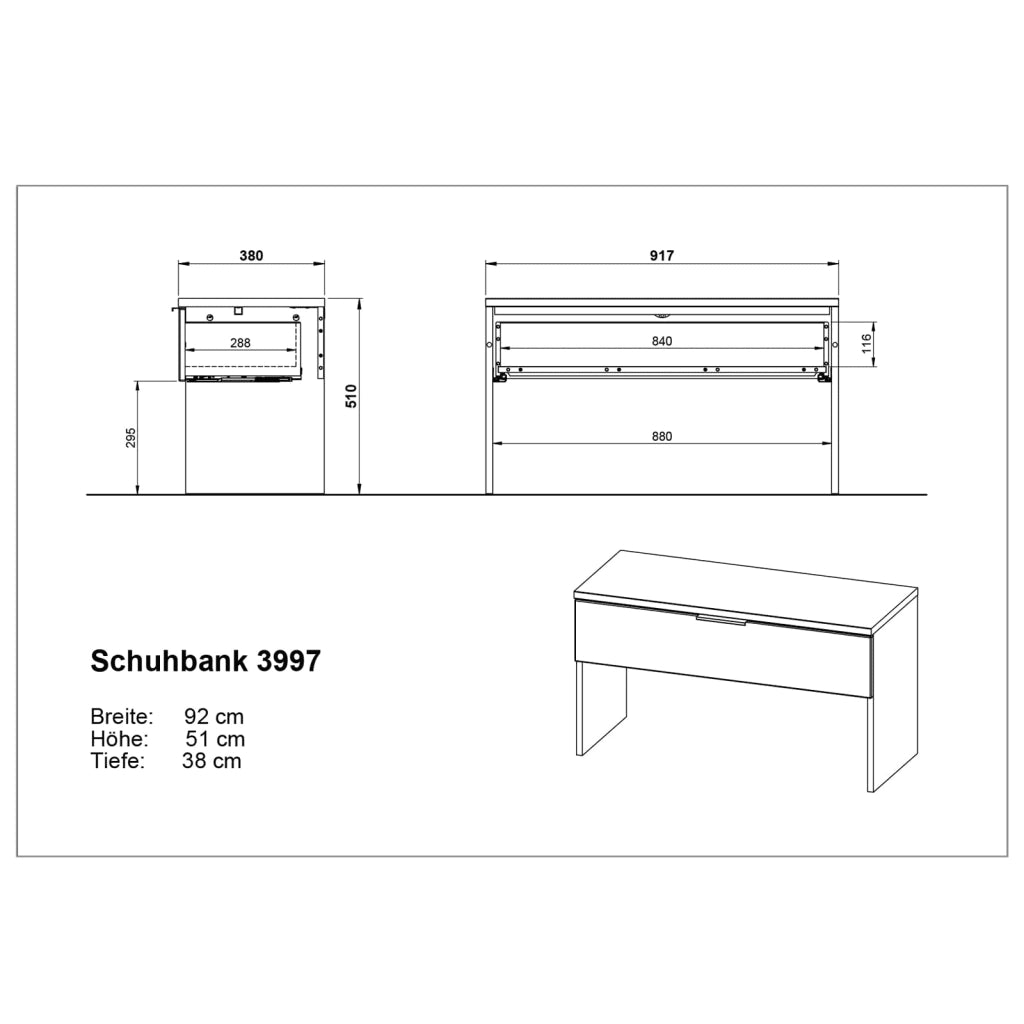 Germania Scarpiera GW-Avino 38x92x51 cm Rovere Navarra e Bianco 438413