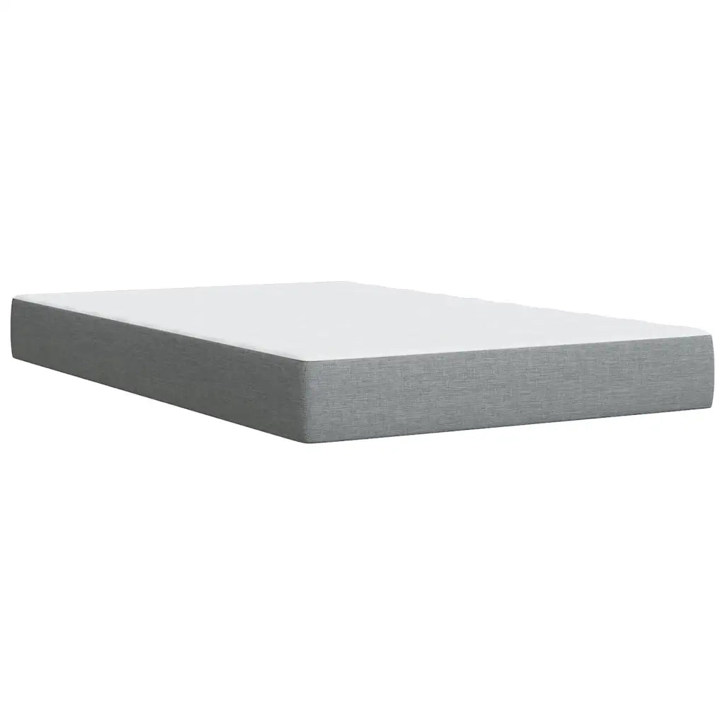 Giroletto a Molle con Materasso Grigio Chiaro 120x200cm Tessuto 3287437