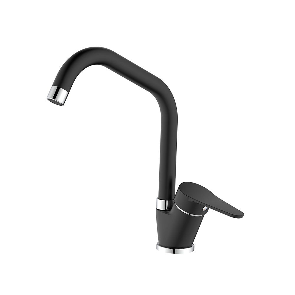 Miscelatore lavello bocca alta nero opaco con risparmio acqua – Serie Allen