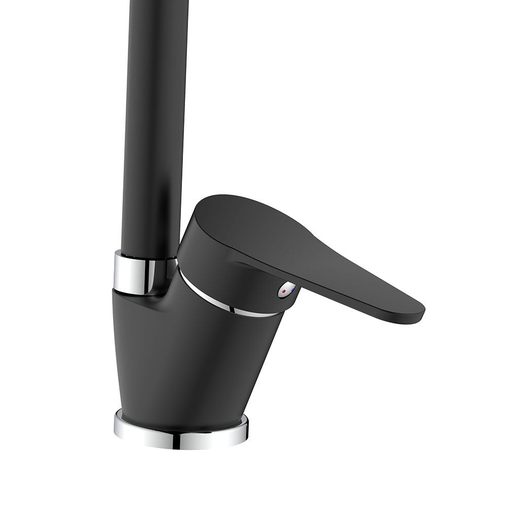 Miscelatore lavello bocca alta nero opaco con risparmio acqua – Serie Allen