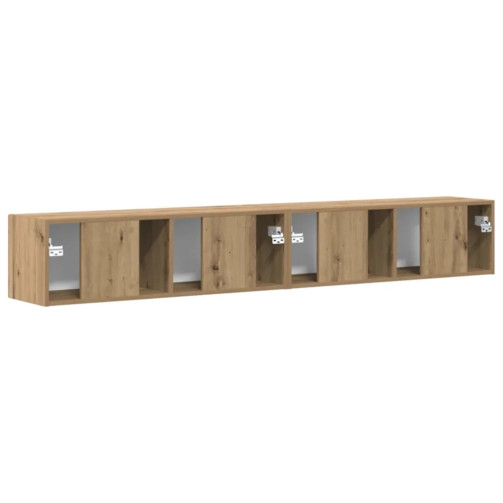 Mobile TV da parete 2 pcs Rovere Artigianale 98 x 31 x 29,5 cm 892248