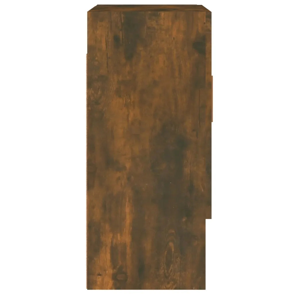 Armadietto a Muro | Mobile a Parete Rovere Fumo 60x31x70 cm in Legno Multistrato