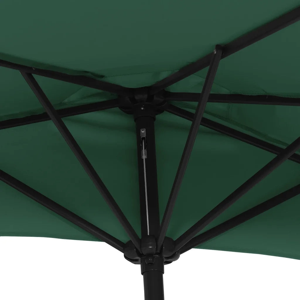 Ombrellone da Balcone Palo in Alluminio Verde 300x150 cm a MetÃ  cod mxl 15485