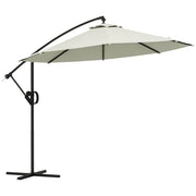 Ombrellone da Giardino ¨C Zephmum ¨C Bianco Crema ?3x2.6 m 8 Stecche Alluminio