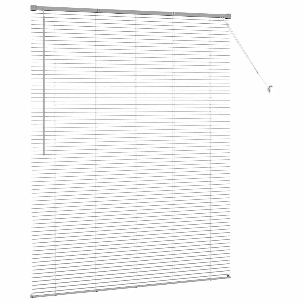vidaXL Tenda per Finestra con tende Manuale Argento Alluminio