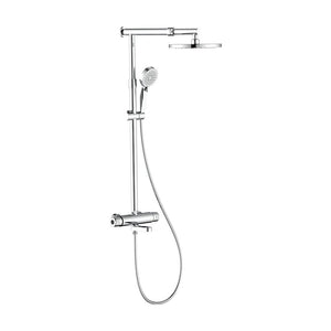 Colonna doccia cromata con braccio e asta estensibili - Serie Samoa