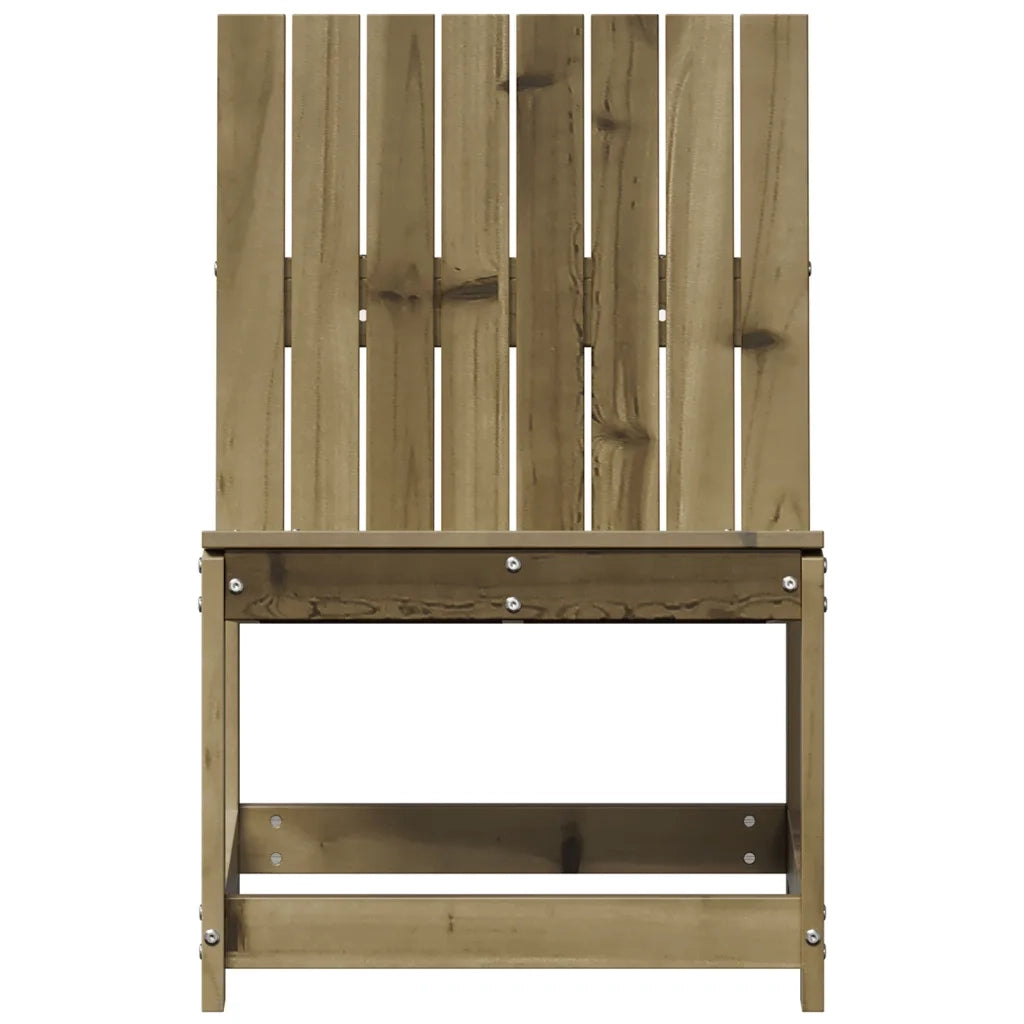 Sedia da Giardino 50,5x55x77 cm in Legno Impregnato di Pino