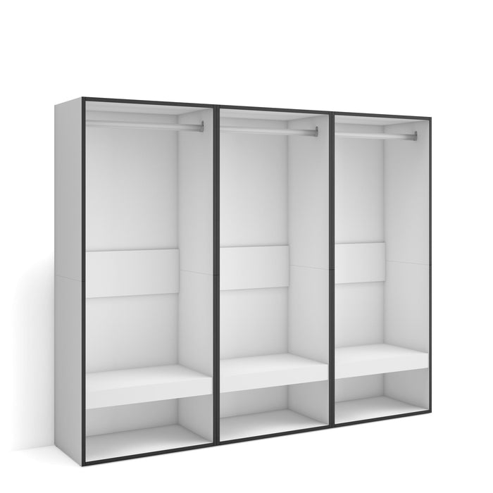 Armadio Aperto, 180x35x145cm, Camera da letto, Vestiti, scarpe, Bianco RF3485