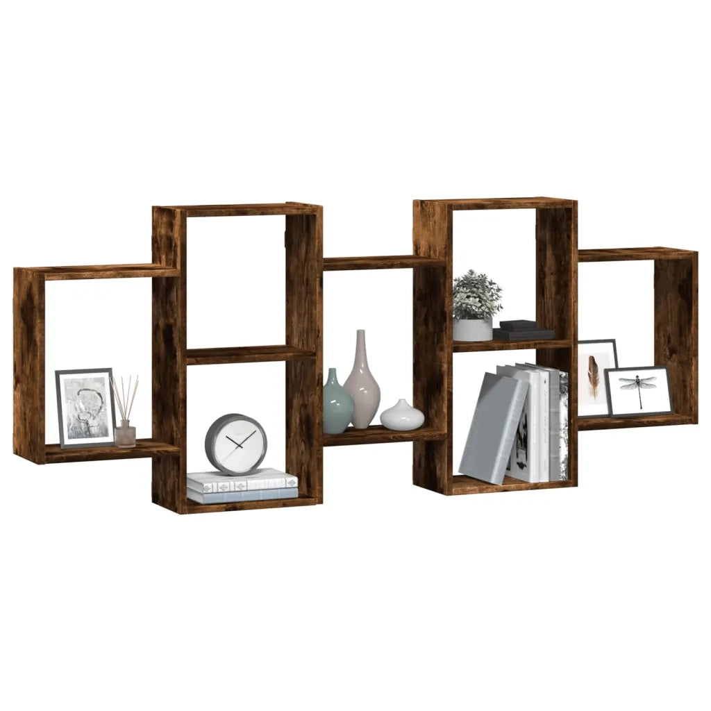 Mensola a Muro | Mensola a parete Rovere Fumo 159x18x65 cm in Truciolato
