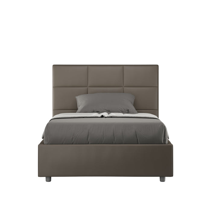 Letto 1 Piazza e Mezzo 120x200 cm Senza Rete Mika Cappuccino