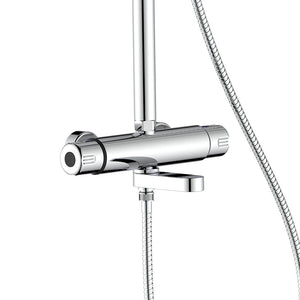 Colonna doccia cromata con braccio e asta estensibili - Serie Samoa