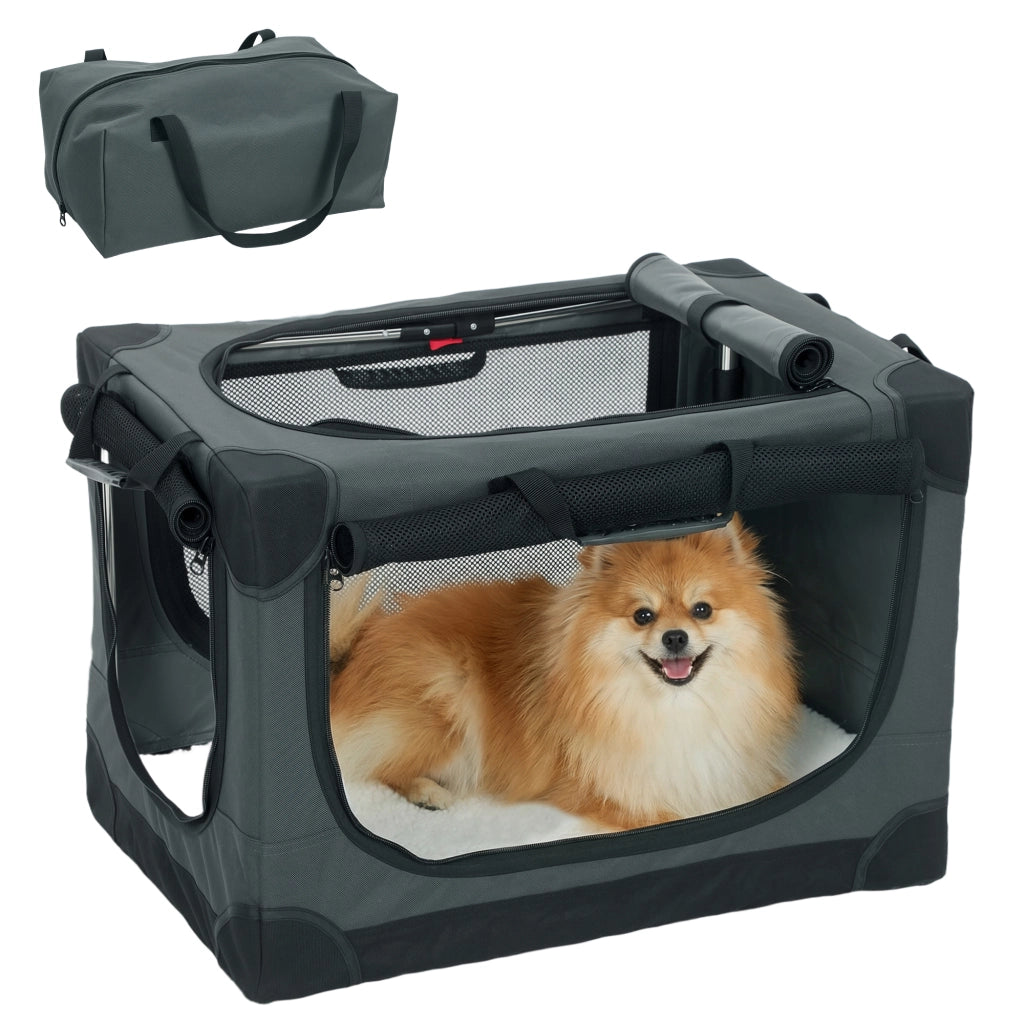 Trasportino per Cani Pieghevole con Cuscino ¨C zephmum ¨C Verde Esercito 40x60x30