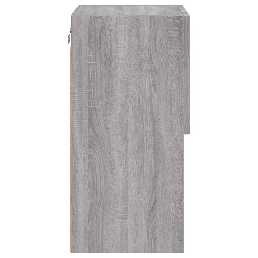 vidaXL Mobili TV con Luci LED 2pz Grigio Sonoma 30,5x30x60 cm