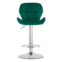 Sgabello in velluto VALORA WEST - Elegante nero per soggiorno, cucina x 2