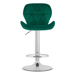 Sgabello in velluto VALORA WEST - Elegante nero per soggiorno, cucina x 2