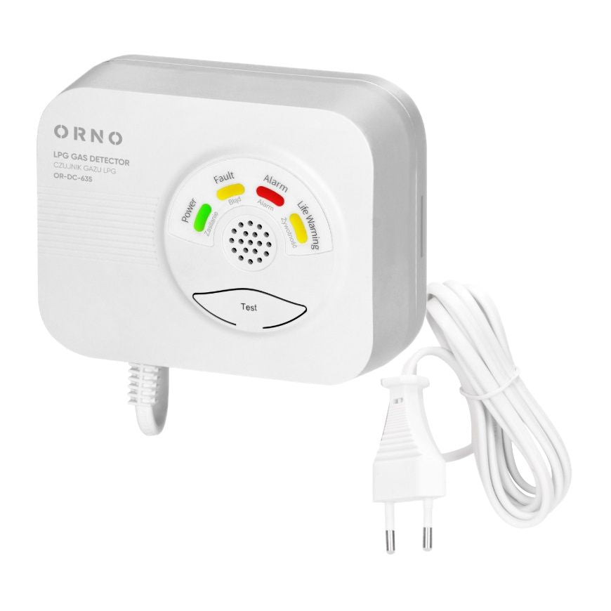 RILEVATORE GAS GPL 230V AC PER SICUREZZA CASA CON ALLARME OTTICO ACUSTICO