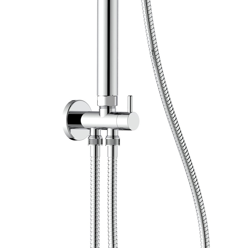 Colonna doccia cromata con braccio e asta estensibili - Serie Madeira