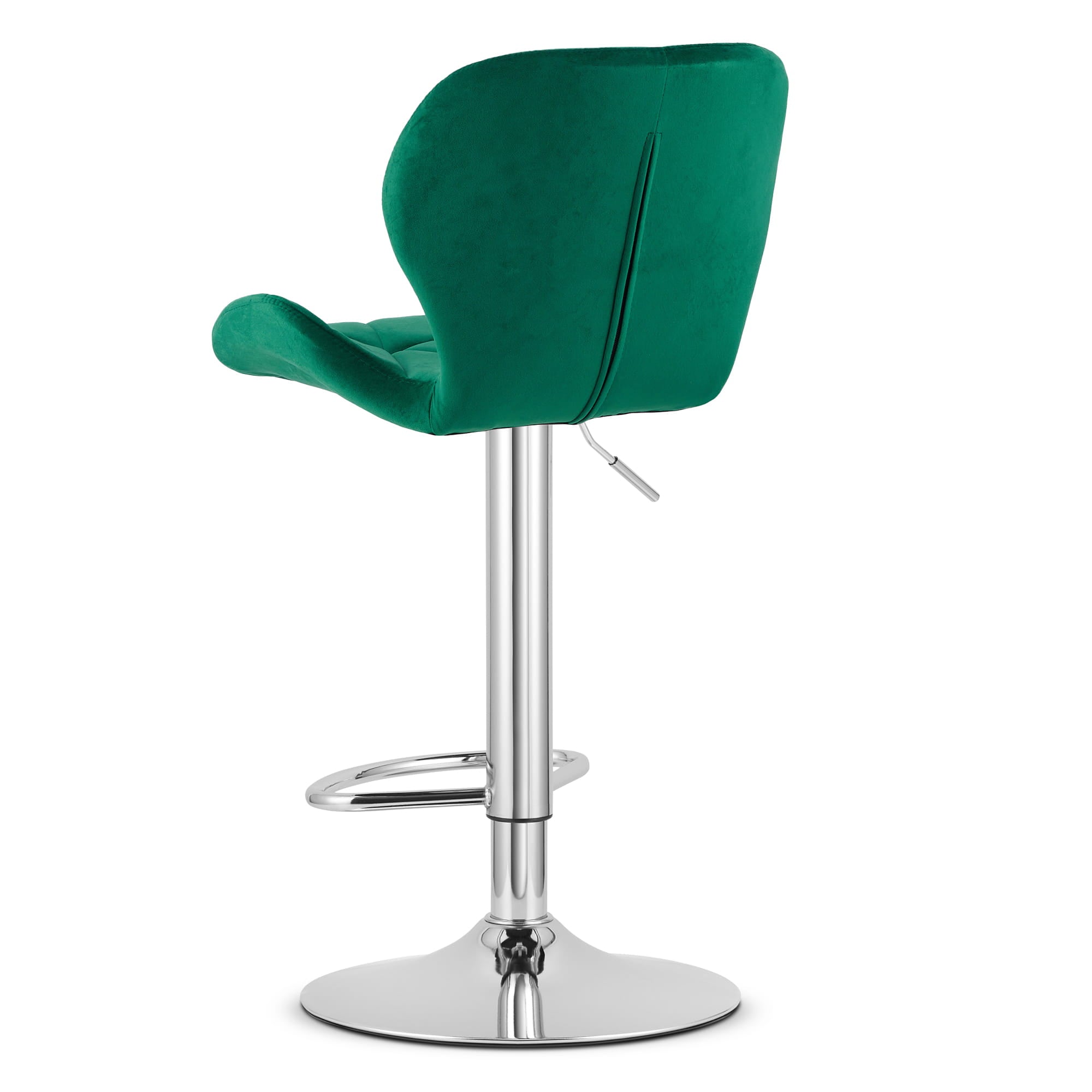 Sgabello in velluto VALORA WEST - Elegante nero per soggiorno, cucina x 2