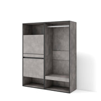Scarpiera, 120x35x145cm, Camera da letto, Armadio Aperto, grigio cemento RF3519