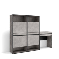 Scarpiera, 190x35x145cm, Camera da letto, Tavolo da toeletta, grigio cemento RF3531