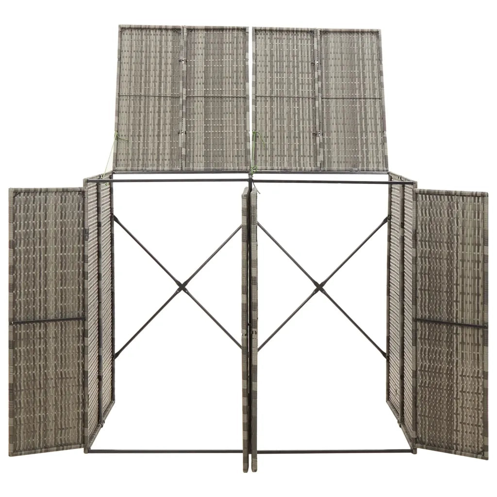 Copribidone Doppio Grigio 140x80x117 cm in Polyrattan CFW5804299