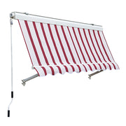 Tenda da Sole per Balcone a Caduta Cassonata Sangiorgio Colore: Rigato Bordeaux/Crema, Formato: 4 x 3 m