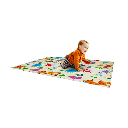 Tappeto Morbido per Bambini 120x90x0,8 cm Pieghevole Foresta Multicolore