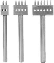Set per fori di cinturino in pelle - Utile per progetti DIY - Strumenti per fori di cinturino - Adatto per portafogli e cinturini - Nero - Strumenti per lavori in pelle - Facili da utilizzare - 3 pezzi (6mm di distanza)