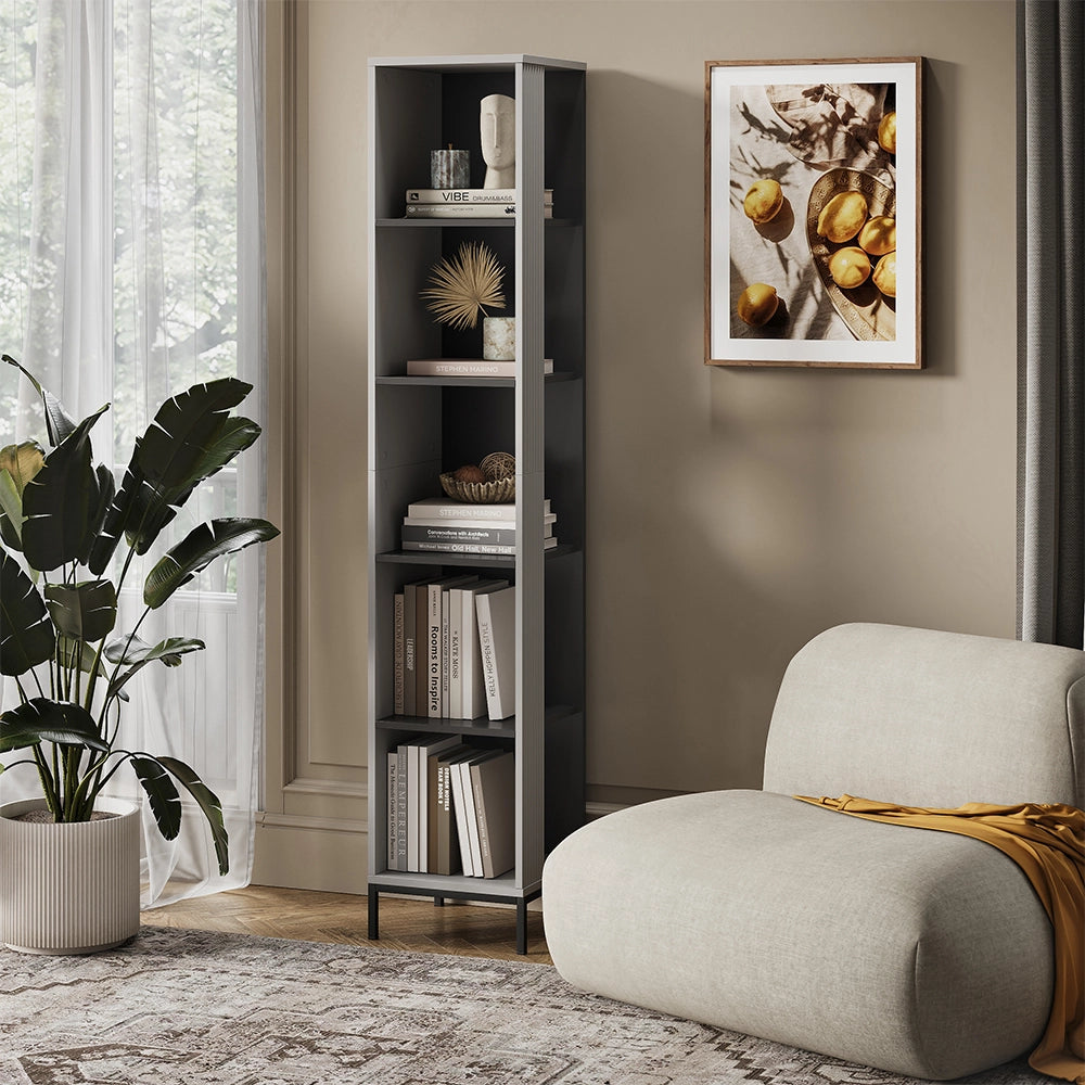 Vicco Libreria Grigio 36 x 188 cm può essere abbinato ad altri mobili Eliza