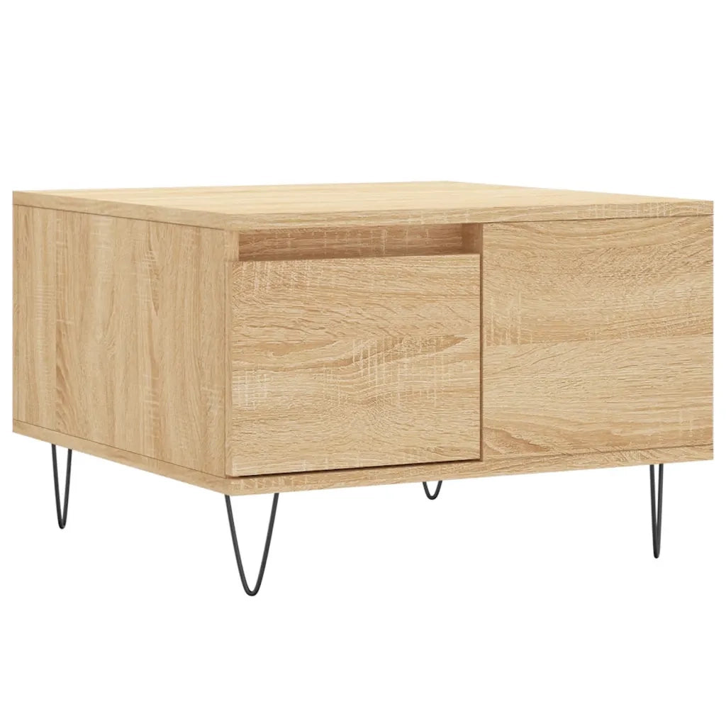 Tavolino Salotto-Tavolino da soggiorno-Tavolo Rovere Sonoma 55x55x36,5 cm Legno Multistrato 599206