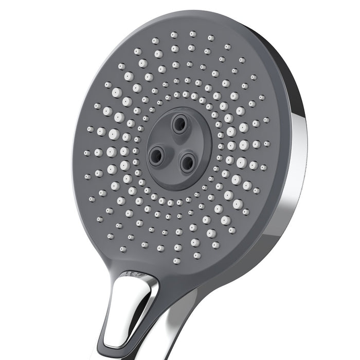 Doccino nero e cromato a 3 getti - Serie Vortex