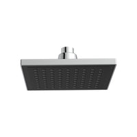 Soffione quadro 16x16 cm cromato con faccia nera - Serie Square