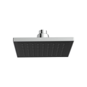 Soffione quadro 16x16 cm cromato con faccia nera - Serie Square