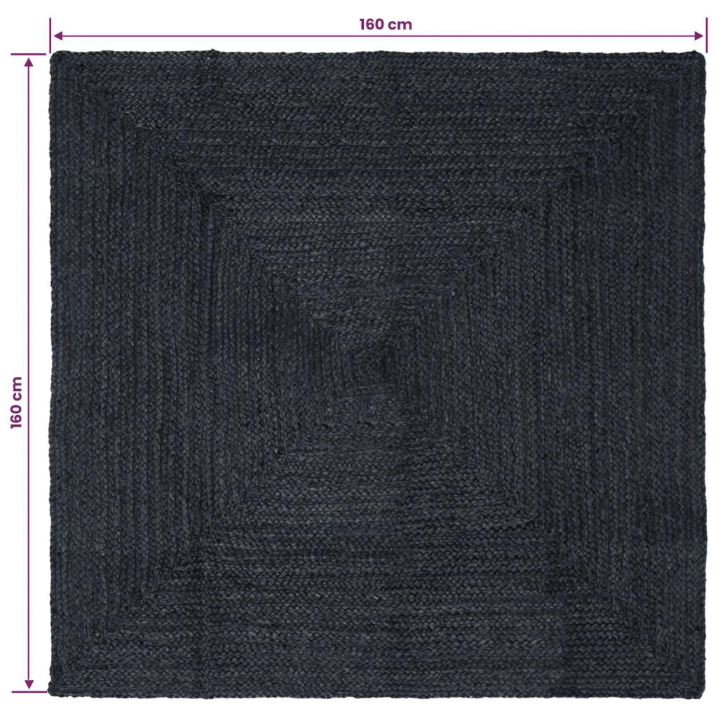 Tappeti per area Quadrato Grigio Scuro 160 x 160 cm Juta 42010438