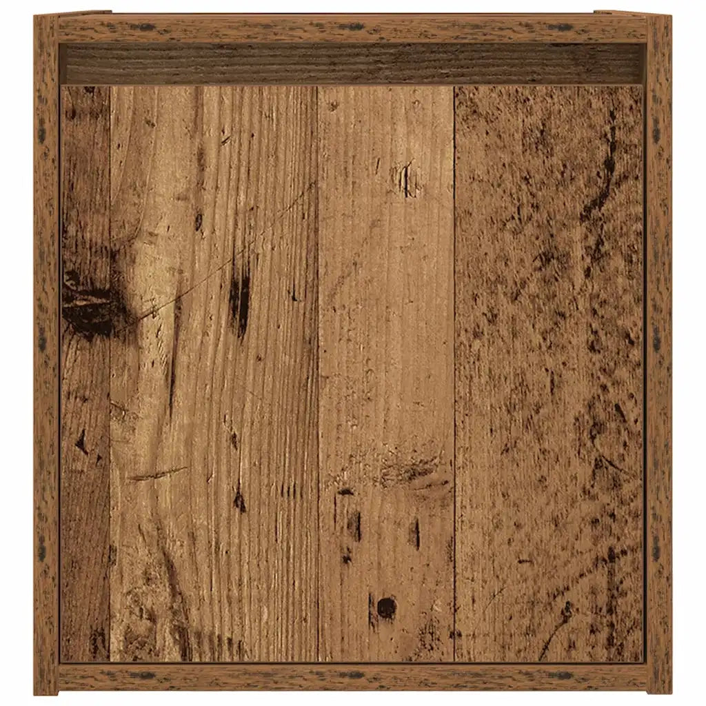 Comodino a Muro-Tavolino da notte sospeso Legno Antico 38x34x40 cm 474867