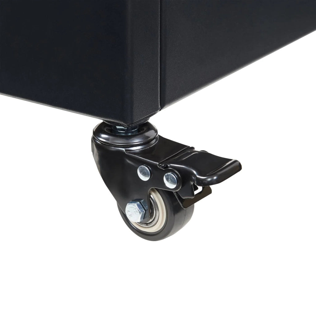 Parete divisoria con fioriera acciaio zincato 190 x 82 x 38 cm nero 03_0009266