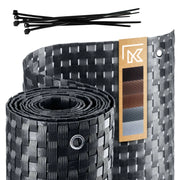 Telo di copertura per balcone in tecnorattan KADAX 0,9x6 m, antracite, tappetino premium per balcone e terrazzo