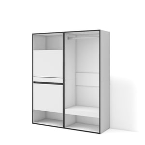 Scarpiera, 120x35x145cm, Camera da letto, Armadio Aperto, Bianco RF3511