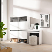 Scarpiera, 190x35x145cm, Camera da letto, Tavolo da toeletta, Bianco RF3503